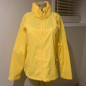 Brand New Columbia Women’s Jacket Rain Hooded /Color:Bright Yellow /Size:XXL